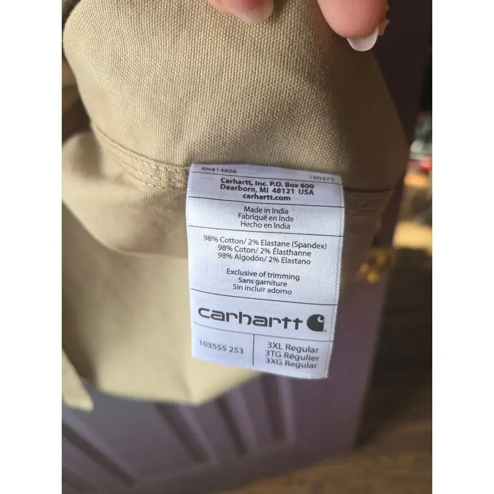 Carhartt Rugged Flex Relaxed Fit Canvas Short Sleeve Shirt Mens Size 3XL NEW!! - Picture 6 of 6